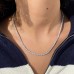 11.6 Carat Oval Shape Lab Diamond Tennis Necklace bare