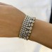3.47 carat Bezel Set Asscher Diamond Tennis Bracelet lifestyle stack