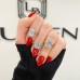 4.66 carat Emerald Cut Lab Diamond Engagement Ring lifestyle red nails