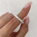 3.1 carat Radiant Lab Diamond East-West U-Shape Band lifestyle finger