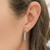 2.7 carat Round Lab Diamond Bezel Hoop Earrings lifestyle ear