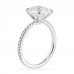 3.04 Carat Platinum Round Diamond Engagement Ring upright