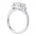 2.40 Carat Cushion Platinum Engagement Ring profile