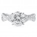 2.31ct Round Diamond Twisted Band Engagement Ring flat