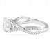 2.31ct Round Diamond Twisted Band Engagement Ring side