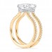 2.60ct Pear Shape Two-Tone Split Band Engagement Ring standing