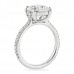 2.25ct Cushion Cut Diamond Cathedral Engagement Ring side