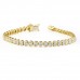 3.95 carat Bezel Set Oval Shape Diamond Tennis Bracelet round