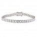 6.89 carat Bezel Set Emerald Cut Diamond Tennis Bracelet round