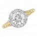 1.20ct Round Diamond Two-Tone Halo Engagement Ring top