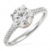 1.40ct Round Diamond Two-Tone Engagement Ring top