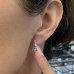 Curved Diamond Huggie Earrings lifestyle