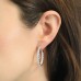 Round Lab Diamond Elongated In & Out Hoop Earring lifestyle