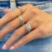 3.03 Antique Cushion Lab Diamond Three-Stone Ring lifestyle hand