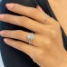 3.50 carat Antique Cushion Lab Diamond Engagement Ring lifestyle