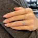 2.41 carat Cushion Cut Lab Diamond Two-Tone Engagement Ring lifestyle