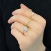 1.02 carat Round Lab Diamond Yellow Gold Halo Ring  lifestyle