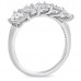 Floating Five Stone Pear Shape Diamond Band side