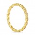 .30ct Round Diamond Yellow Gold Wavy Bezel Band profile