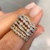 .30ct Round Diamond Yellow Gold Wavy Bezel Band lifestyle