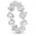 Multi-Shape Diamond Half-Bezel Eternity Band side