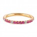 Diamond and Sapphire Rose Gold Pave Eternity Band