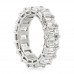 9 carat Emerald Cut Lab-Grown Diamond Eternity Band profile