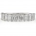 1.82 carat Emerald Cut Diamond Halfway Band flat