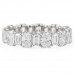 3.06 carat Alternating Oval & Emerald Lab Diamond Eternity Band flat