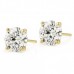 yellow gold diamond studs