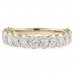 1.8 carat Oval Lab Diamond Three-Quarter Yellow Gold Band flat