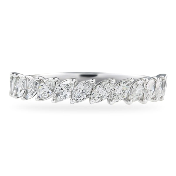 0.80 carat Angled Marquise Diamond Halfway Band