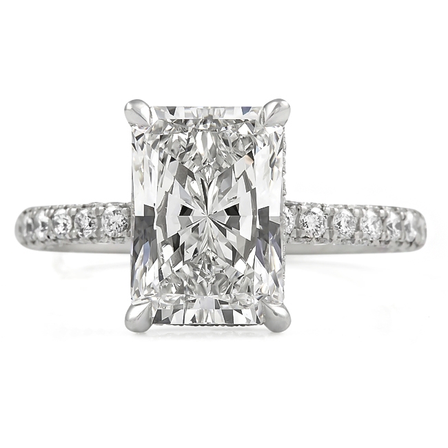 3.50 carat Radiant Cut Diamond Double Signature Wrap Ring | Lauren B ...