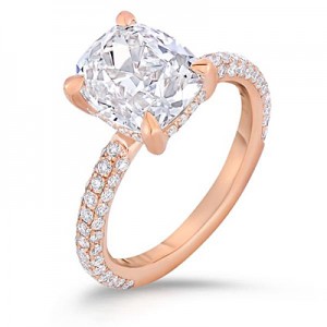 rose gold cushion cut RS-155