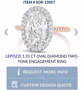 price for lauren b engagement ring 