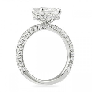 cushion-cut-engagement-ring-three-row-band