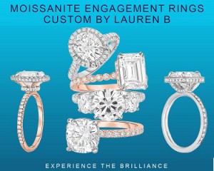 Custom moissanite engagement ring collection