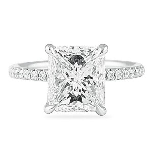 radiant cut pave engagement ring design