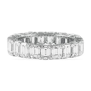 emerald cut eternity band