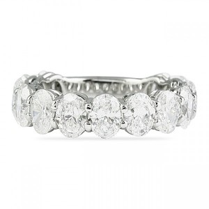 oval diamond eternity band