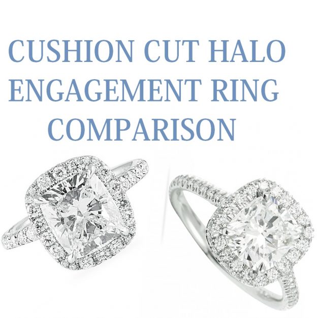 DIFFERENT STYLES OF CUSHION CUT HALOS