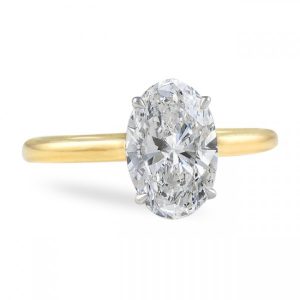 Oval Diamond Yellow Gold Engagement Ring