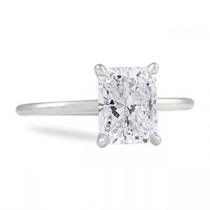 Radiant Cut Diamond White Gold Solitaire Engagement Ring