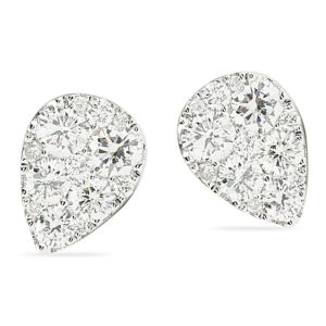 PEAR SHAPE DIAMOND CLUSTER EARRINGS