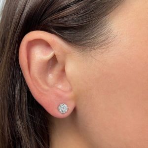 1.8 Carat Total Weight Diamond Stud Earrings