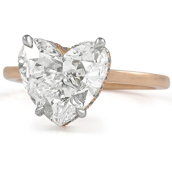 2.7 ct Heart Shape Diamond Signature Wrap Solitaire