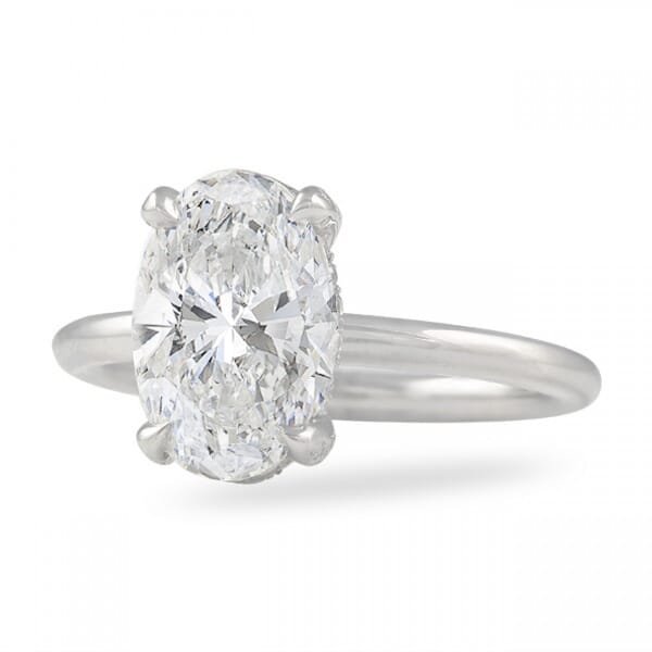 2.32 Ct Oval Diamond Solitaire Engagement Ring