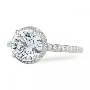 3.03 carat Pear Shape Lab Diamond Hidden Halo™ Engagement Ring