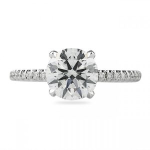 1.67CT Round Diamond White Gold Engagement Ring