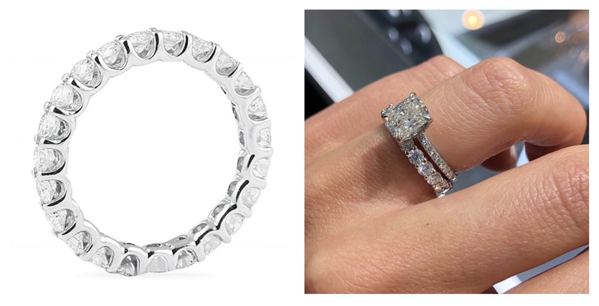 1.60 CARAT ROUND DIAMOND U-SHAPE ETERNITY BAND